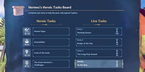 complete hermes challenge|Hermes heroic quests.